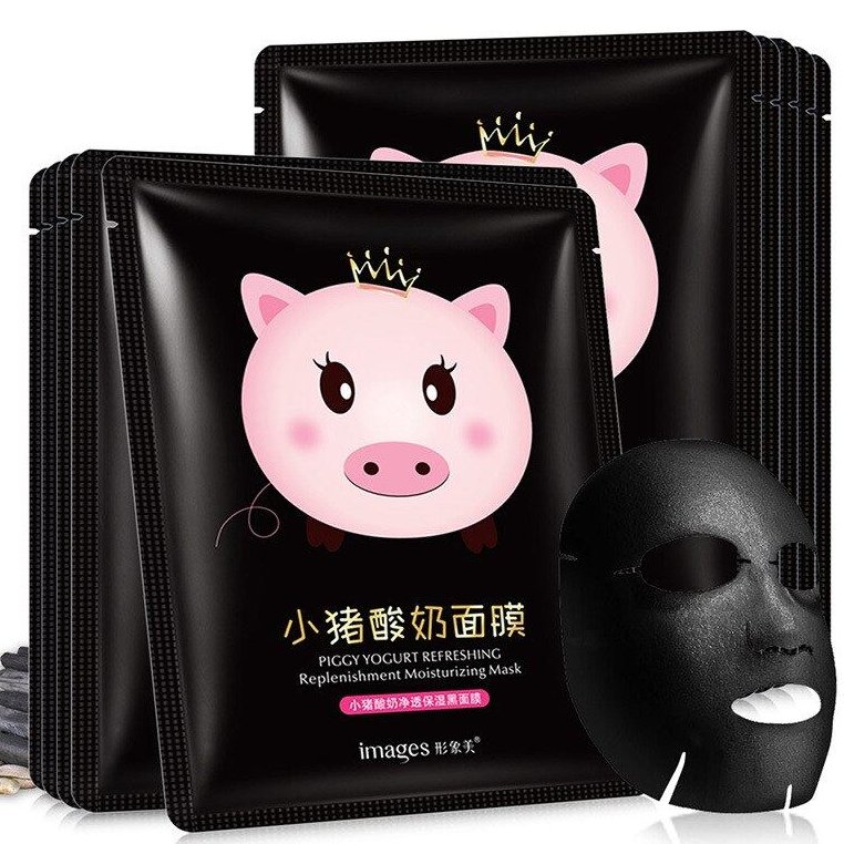 ماسک ورقه ای صورت کربن مدل بچه خوک