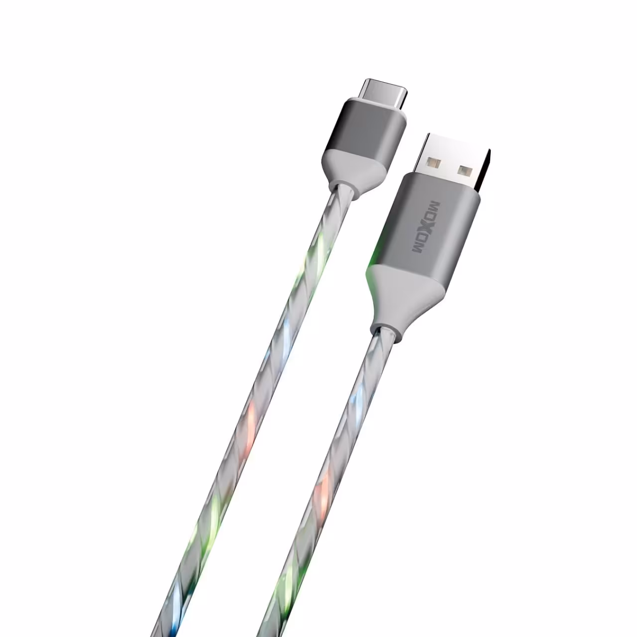 کابل شارژ Micro USB  ماکسوم مدل KH68  --  کابل شارژ میکرو MOXOM KH-68LED   