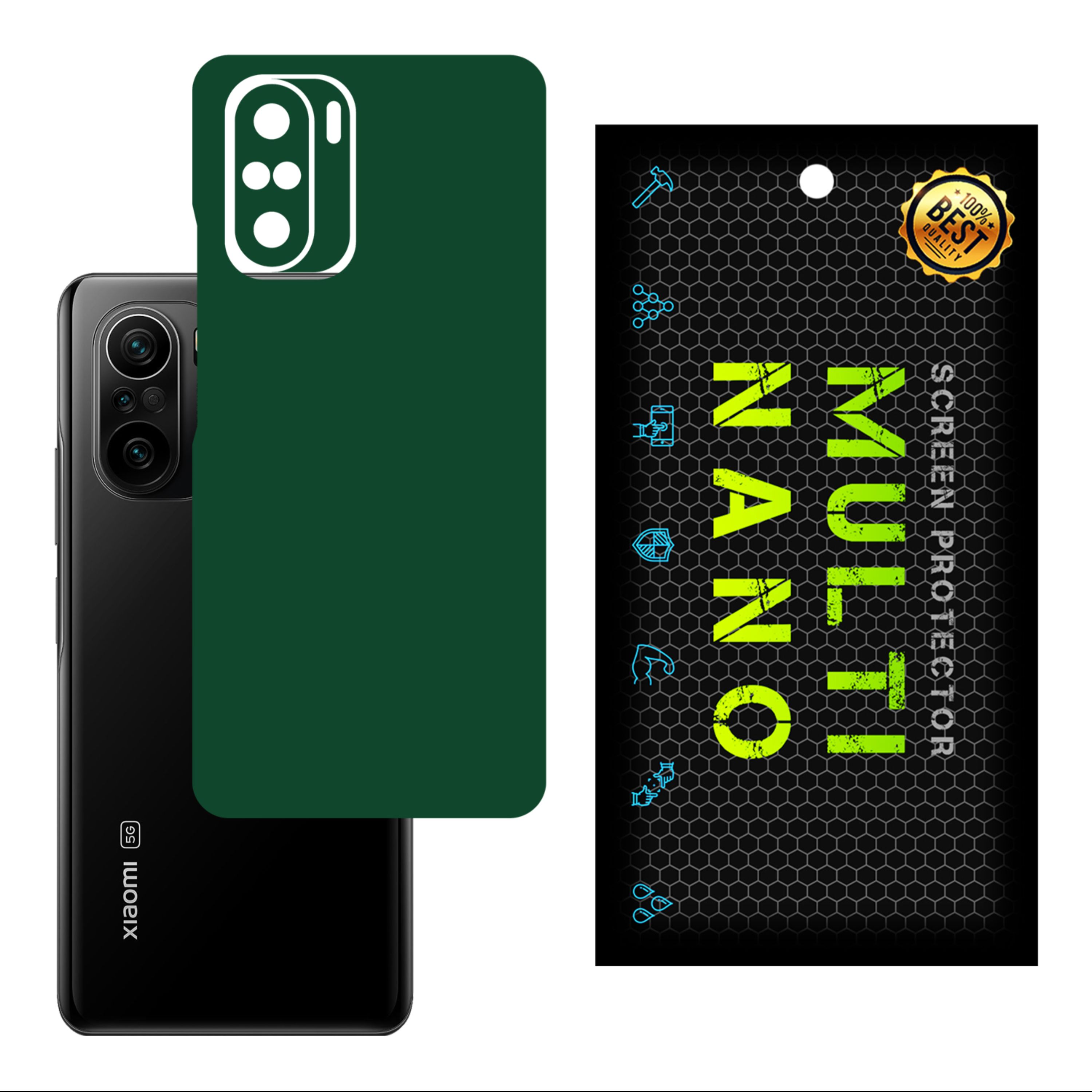 برچسب پوششی MultiNano مدل X-F1M-Green برای پشت موبایل شیامی  11X