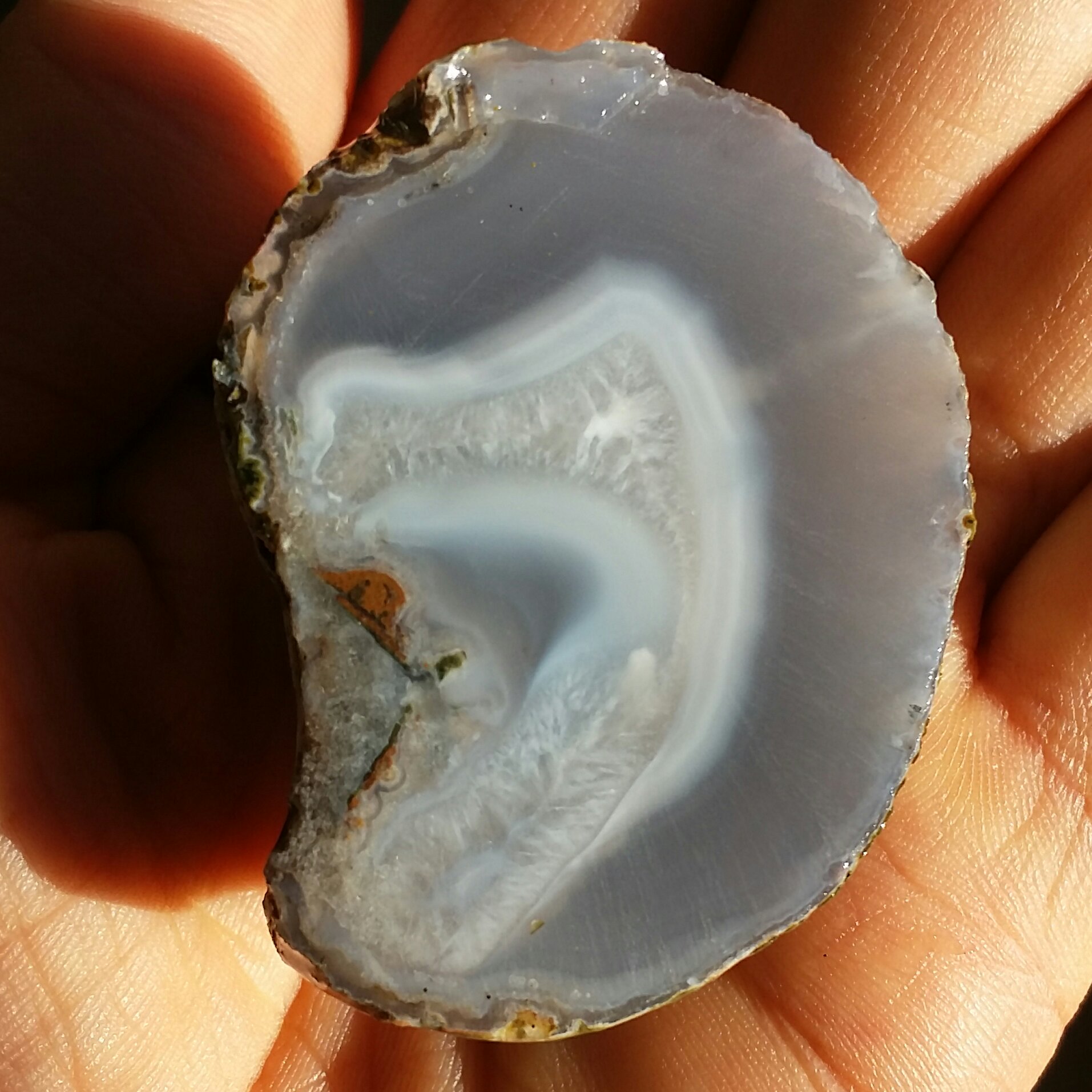 اسلایس سنگ راف عقیق سلیمانی سه بعدی زیبا صد در 100 طبیعی شاهکار خلقت محششر
