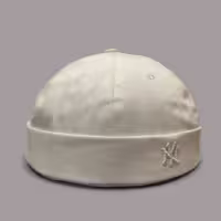 کلاه لئونی طرح بغل NY گلدوزی سفید کد 3480