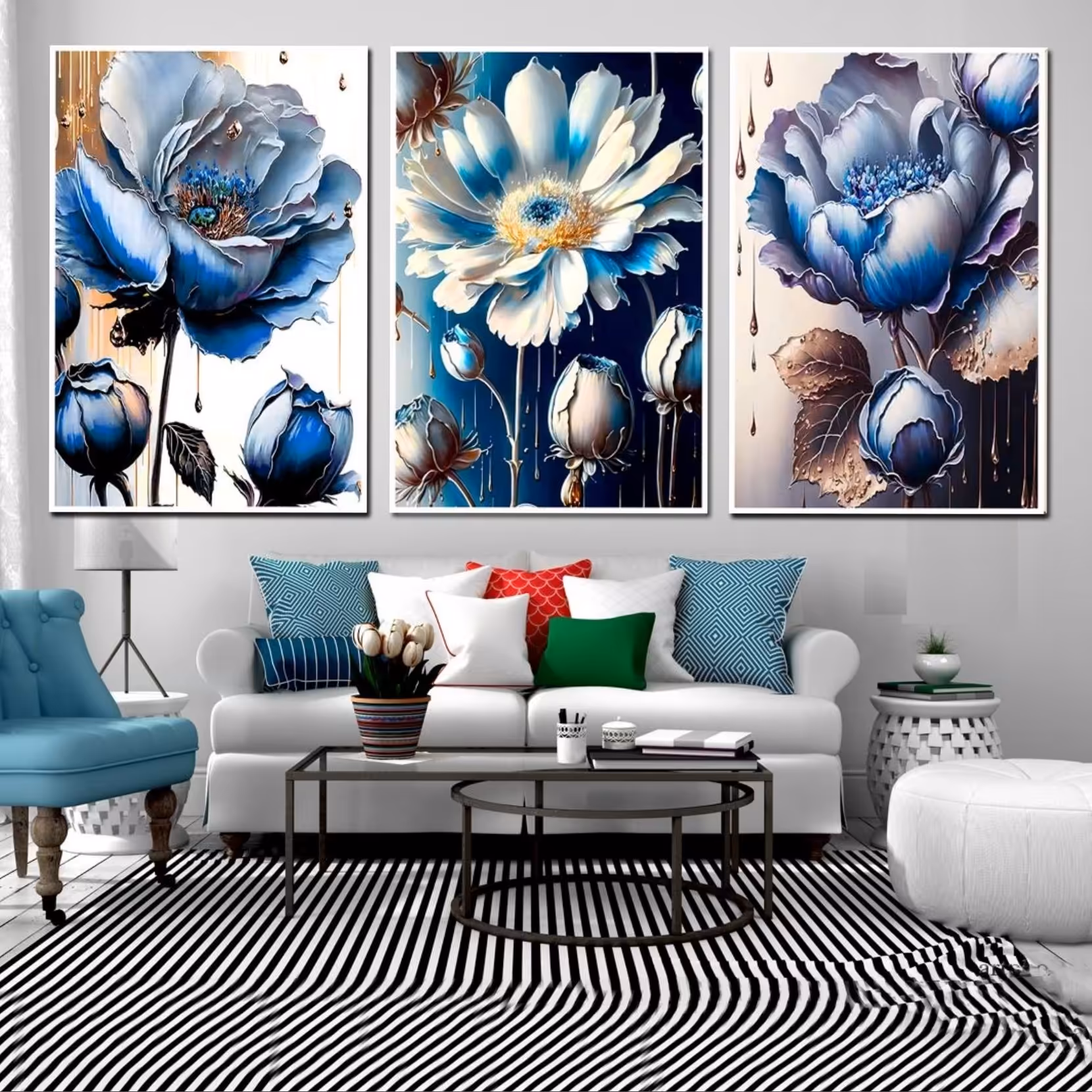 تابلو دکوراتیو 3تیکه کد 1079