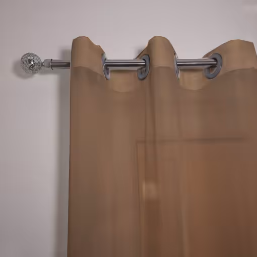 پرده پانچی حریر رنگ قهوه ای 1905