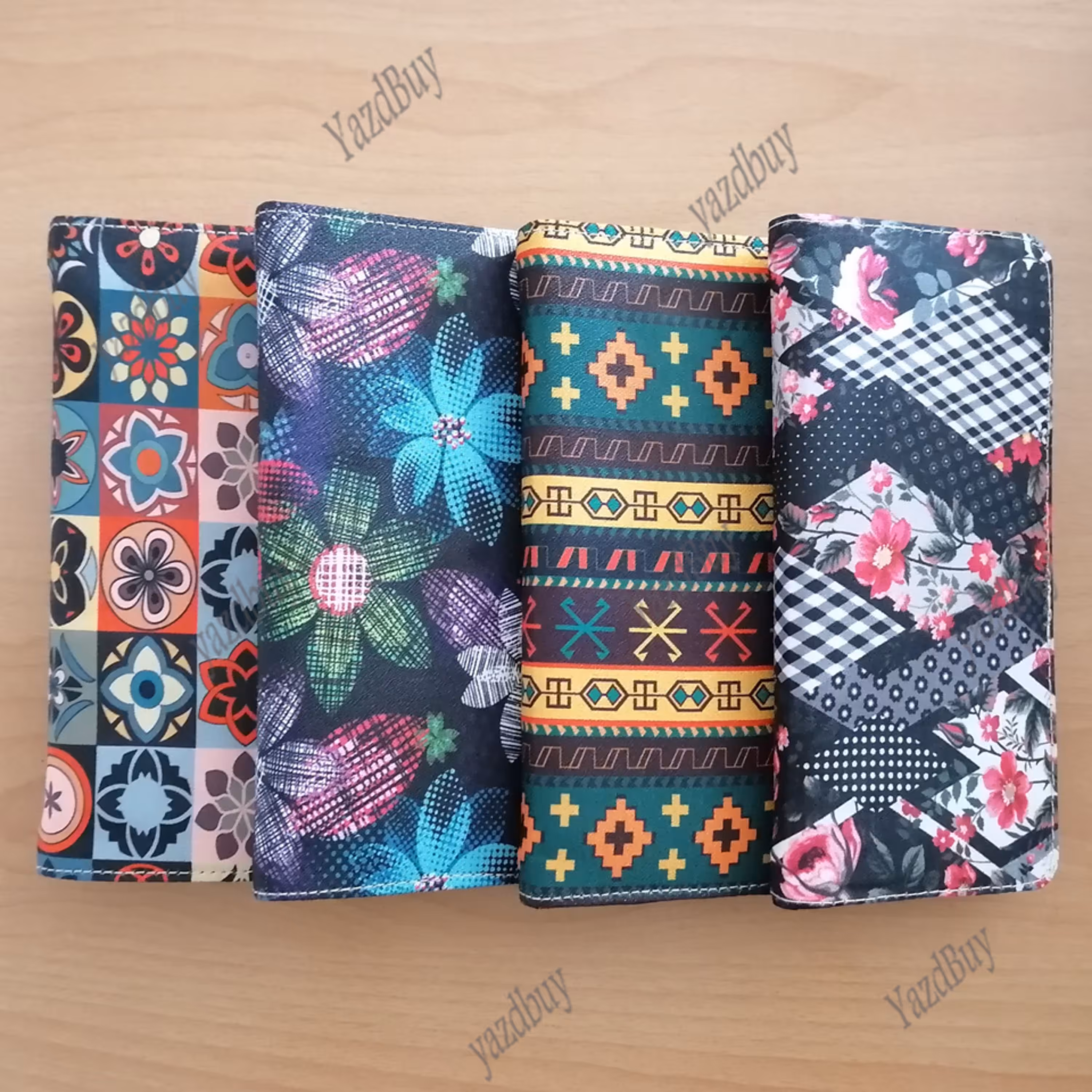 کیف پول تک زیپ با کیفیت عالی طرح های چاپی جذاب