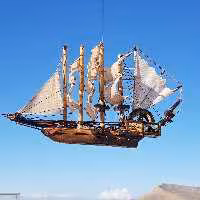 ماکت کشتی چوبی بادبانی کلکسیونی دستساز  مدل (صبا) (پس کرایه)