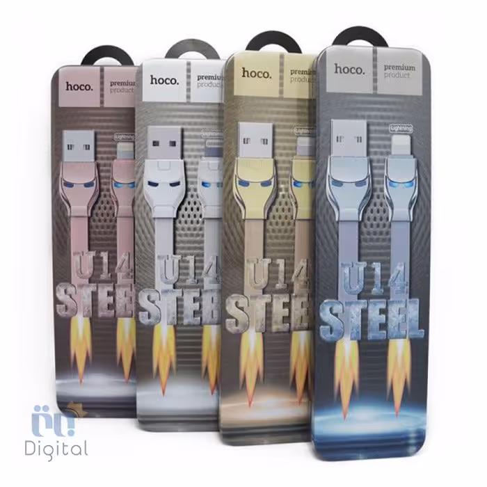 کابل تبدیل USB به Lightning هوکو مدل U14 steel به طول 1٫2 متر
