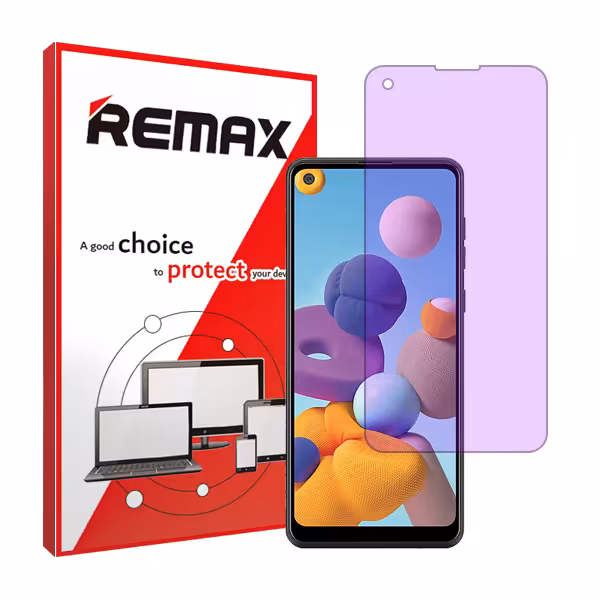 گلس سامسونگ Galaxy A21 مدل آنتی پرپل برند ریمکس کد S