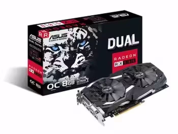 کارت گرافیک ایسوس مدل ASUS Dual RX 580 Black OC Edition 8GB GDDR5