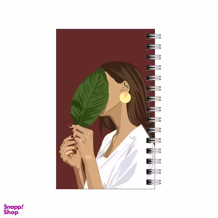 دفترچه یادداشت مدل to do list طرح دختر و برگ گیاه کد 5264193