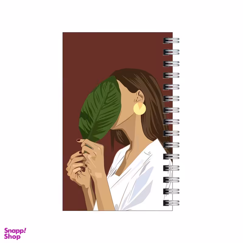 دفترچه یادداشت مدل to do list طرح دختر و برگ گیاه کد 5264193