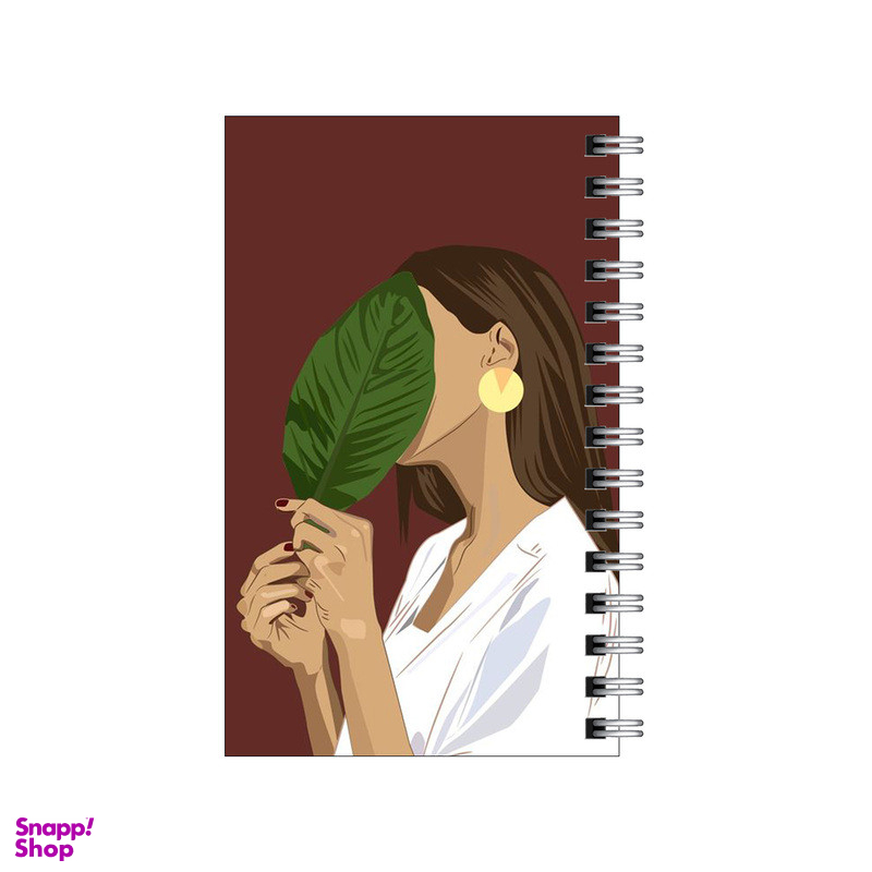 دفترچه یادداشت مدل to do list طرح دختر و برگ گیاه کد 5264193