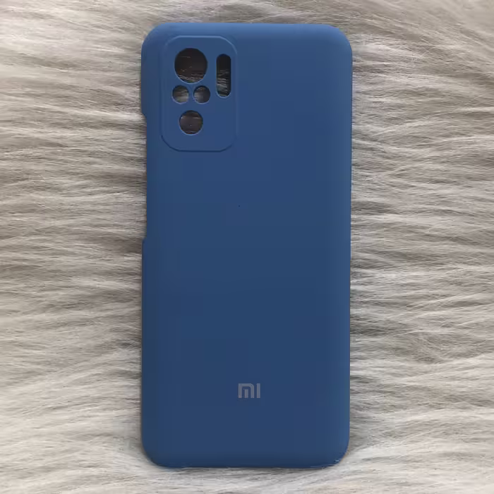 گارد note10 و note10s سیلیکونی اورجینال ویتنامی رنگ آبی پاکنی داخل مخمل