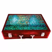 جعبه چوبی مدل چمدان بزرگ طرح خطاطی    