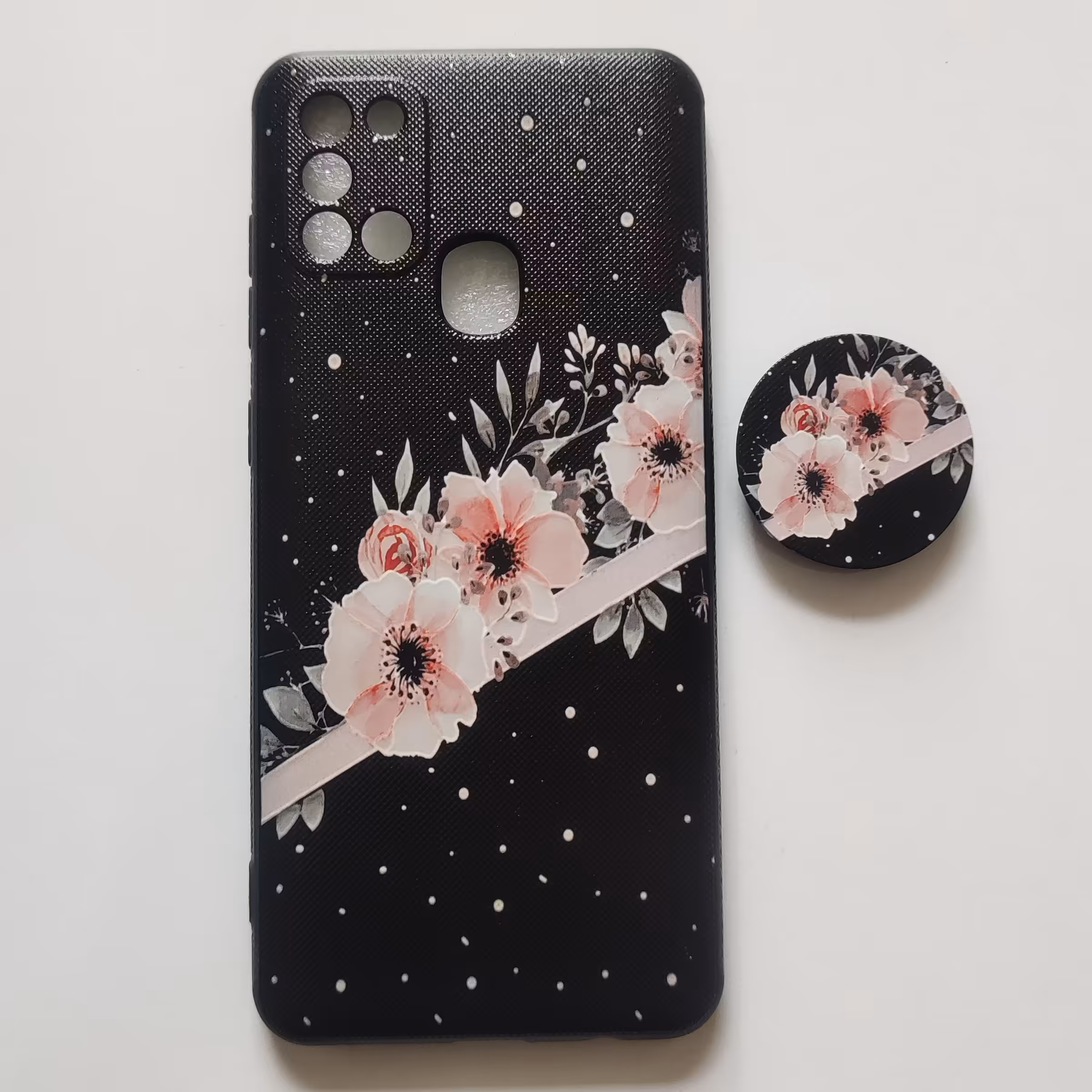 قاب طرحدار گلدار پاپ سوکت دار گوشی سامسونگ A21s