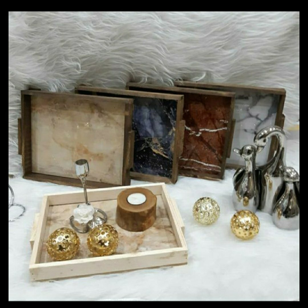 سینی چوبی ماربل