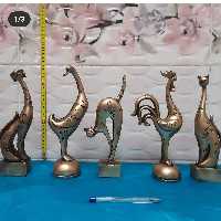 حیوانات فانتزی پنج تایی در دو رنگ برنزو سیلور  قابل شستشو رنگ ثابت 