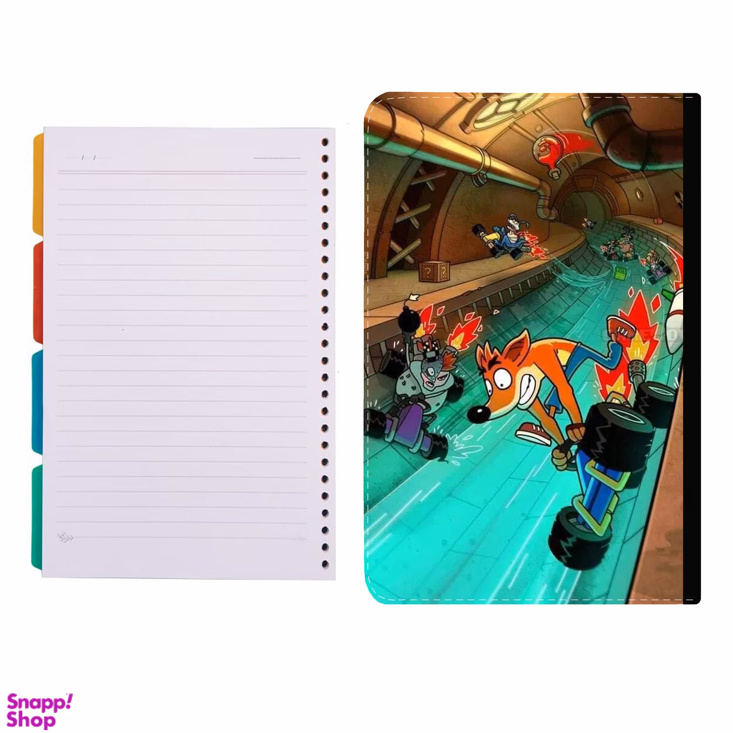 کلاسور طرح بازی crash کد 4378 به همراه کاغذ کلاسور