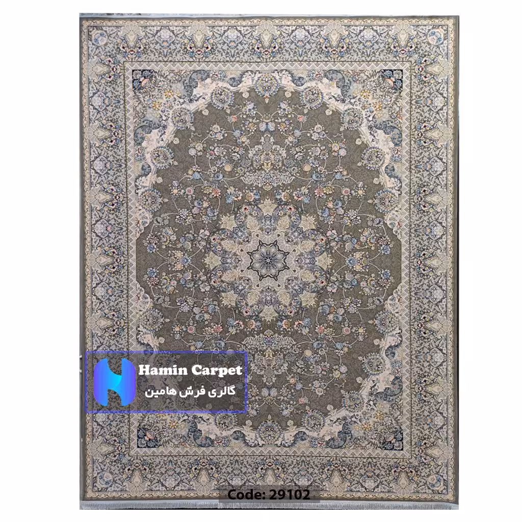 فرش 12 متری 1200 شانه تراکم 3600  نخ اکلریک گل برجسته کد AR29102