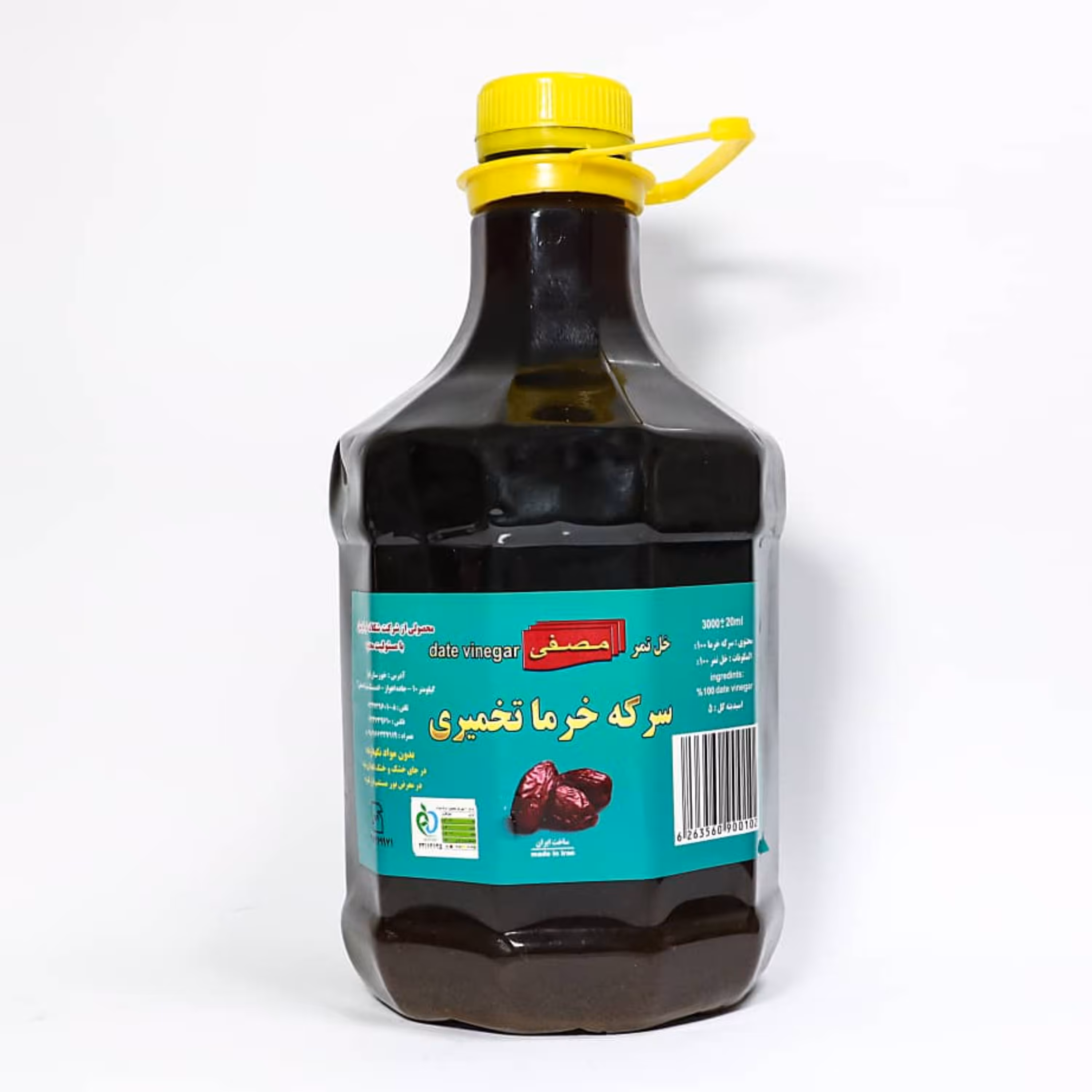 سرکه طبیعی خرما  (تهیه شده به روش تخمیری) 3 لیتر