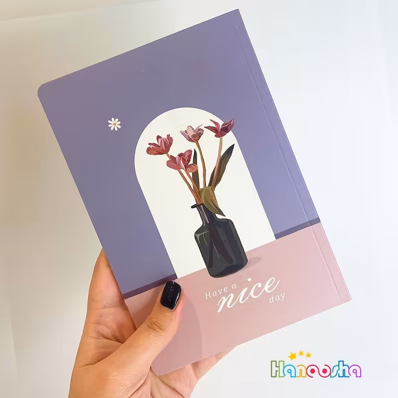 دفتر 50 برگ سویل طرح گلدان | Have a nice day