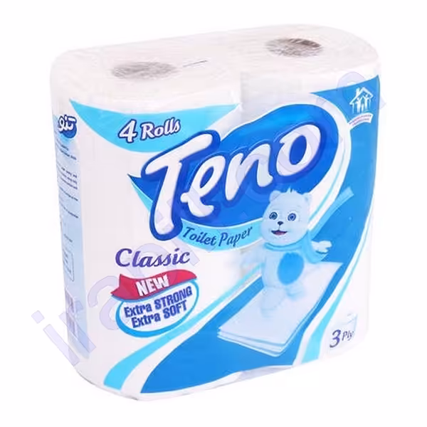 دستمال توالت کلاسیک سه لایه 4 رول تنو