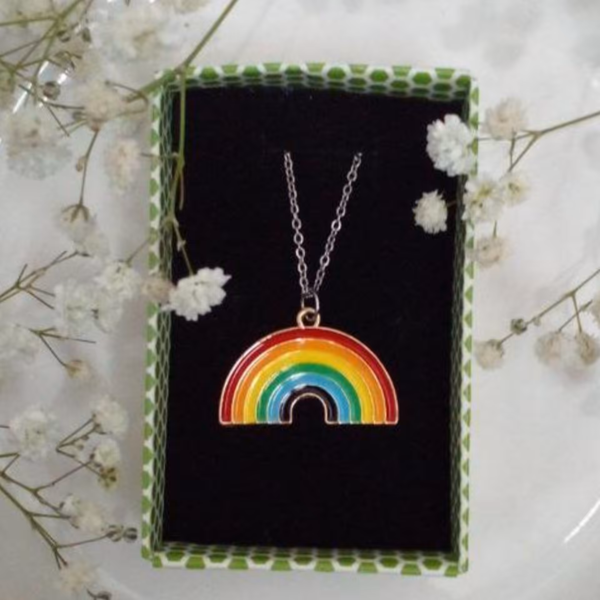 گردنبند هفت رنگ استیل 