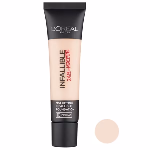 LOREAL INFALLIBLE 24h MATTE کرم پودر لورال سری اینفالیبل شماره 10