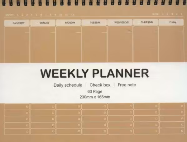 دفتر برنامه ریزی (پلنر هفتگی،کد 3139)،(سیمی)