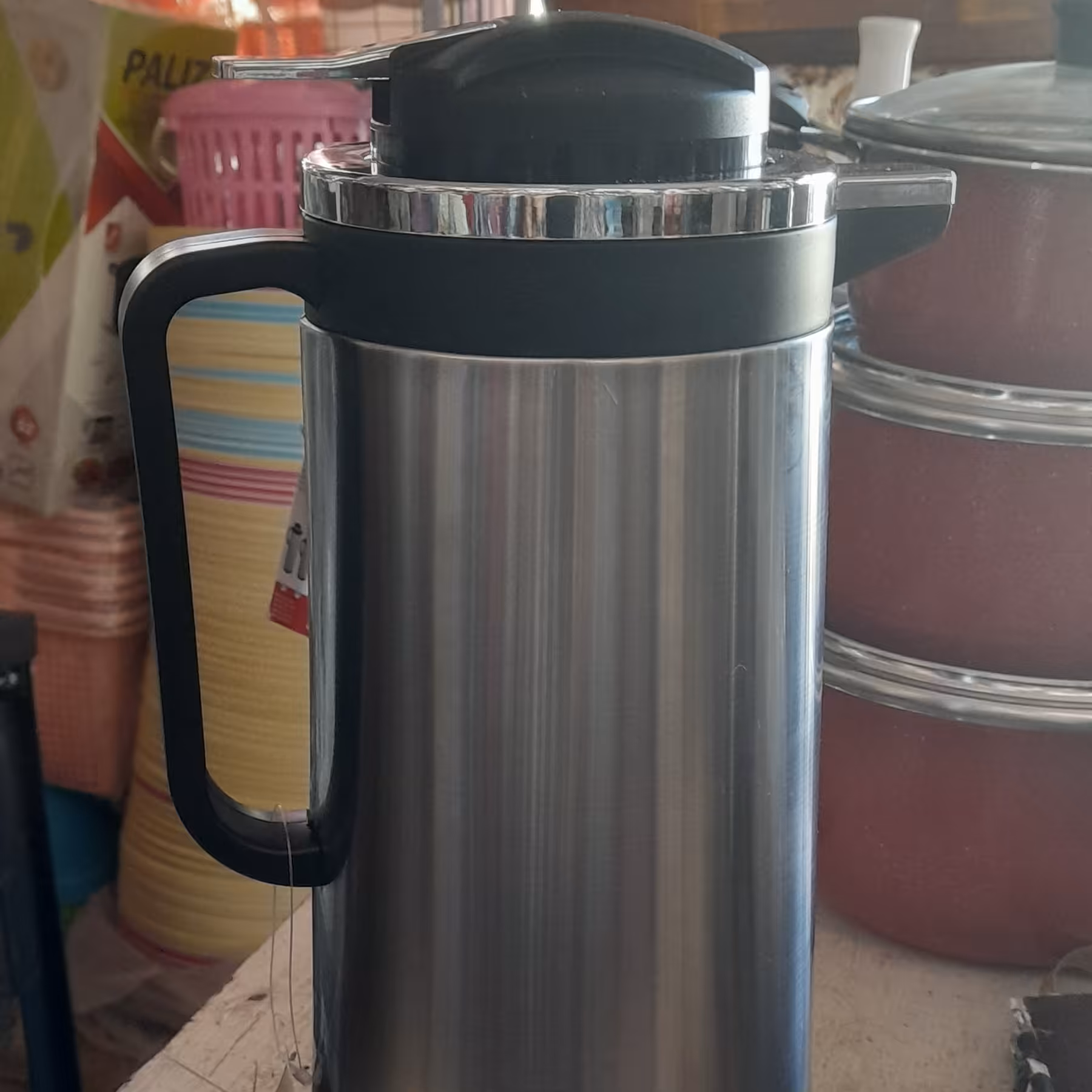 فلاسک چای1.9 لیتربدنه استیل داخل شیشه ای