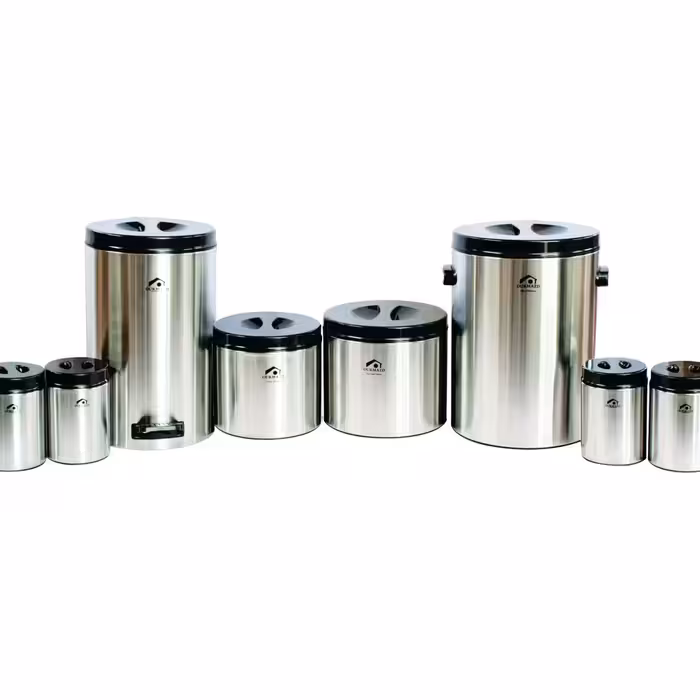 سرویس 8 پارچه آشپزخانه استیل  درب مشکی اورمزد