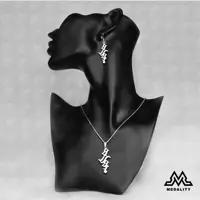 پلاک گردنبند و گوشواره اسم بهاره1جنس استیل مرغوب رنگ ثابت ضد حساسیت و کم وزن