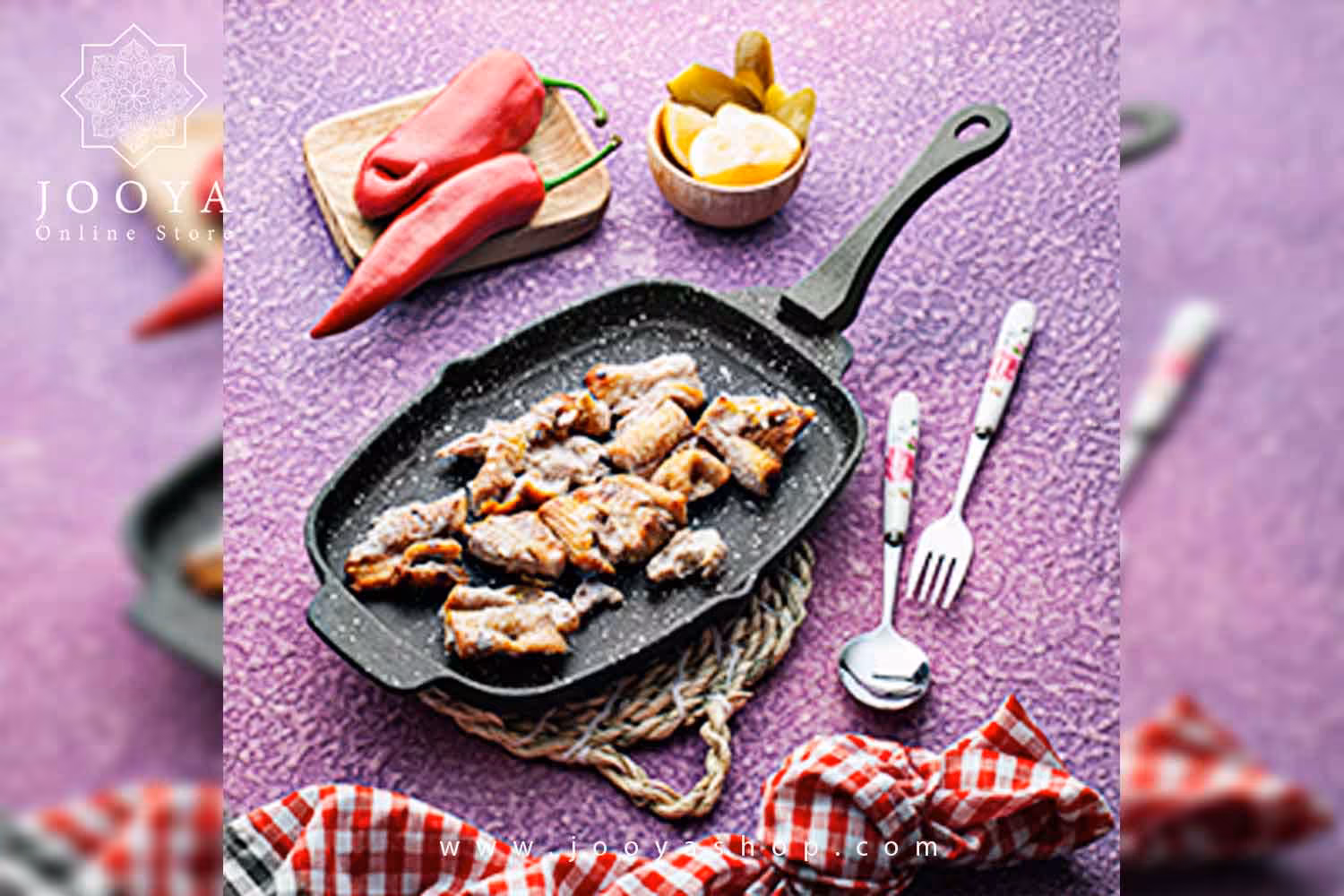 تابه چدن نالینو مدل Fabia (با دسته متحرک)