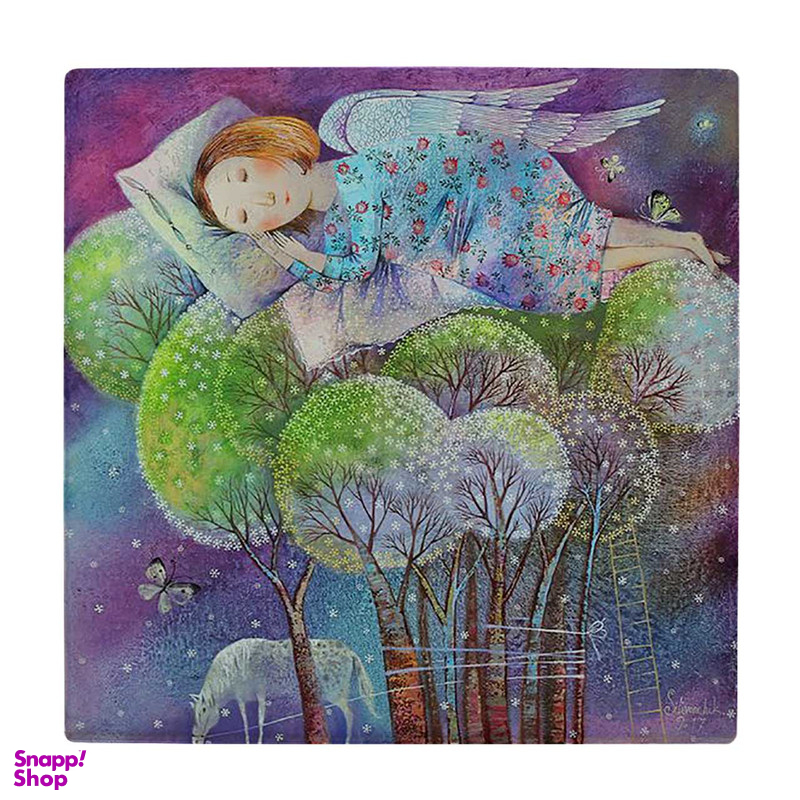 زیر لیوانی طرح نقاشی دختر و خواب رویایی کد 5883713_4523