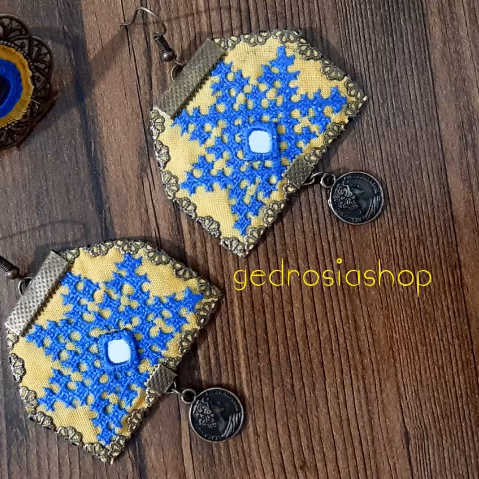 گوشواره سوزن دوزی کد A40