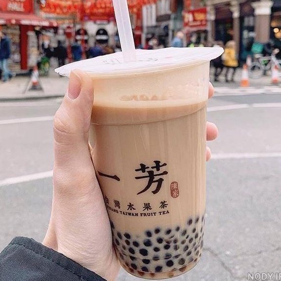 بابل تی با طعم قهوه با نی