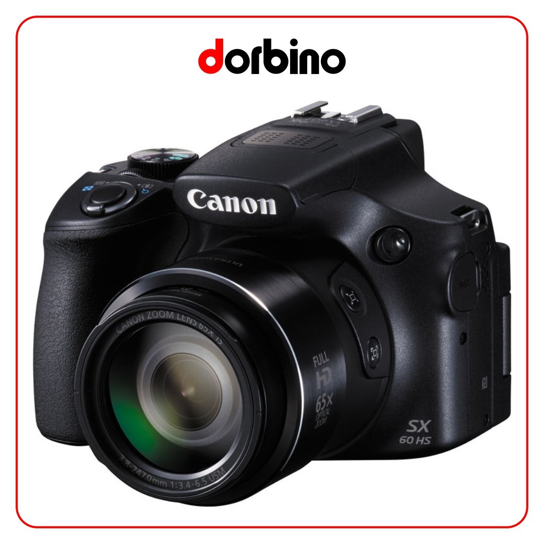 دوربین عکاسی کانن Canon PowerShot SX60 HS Digital Camera (Black) - فروشگاه دوربین دوربینو