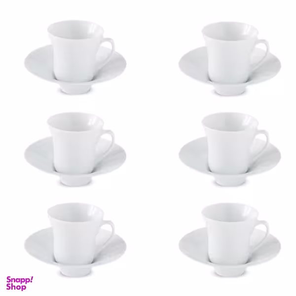 ست فنجان نعلبکی 12 پارچه چینی زرین ایران (Zarrin Iran) مدل شهرزاد