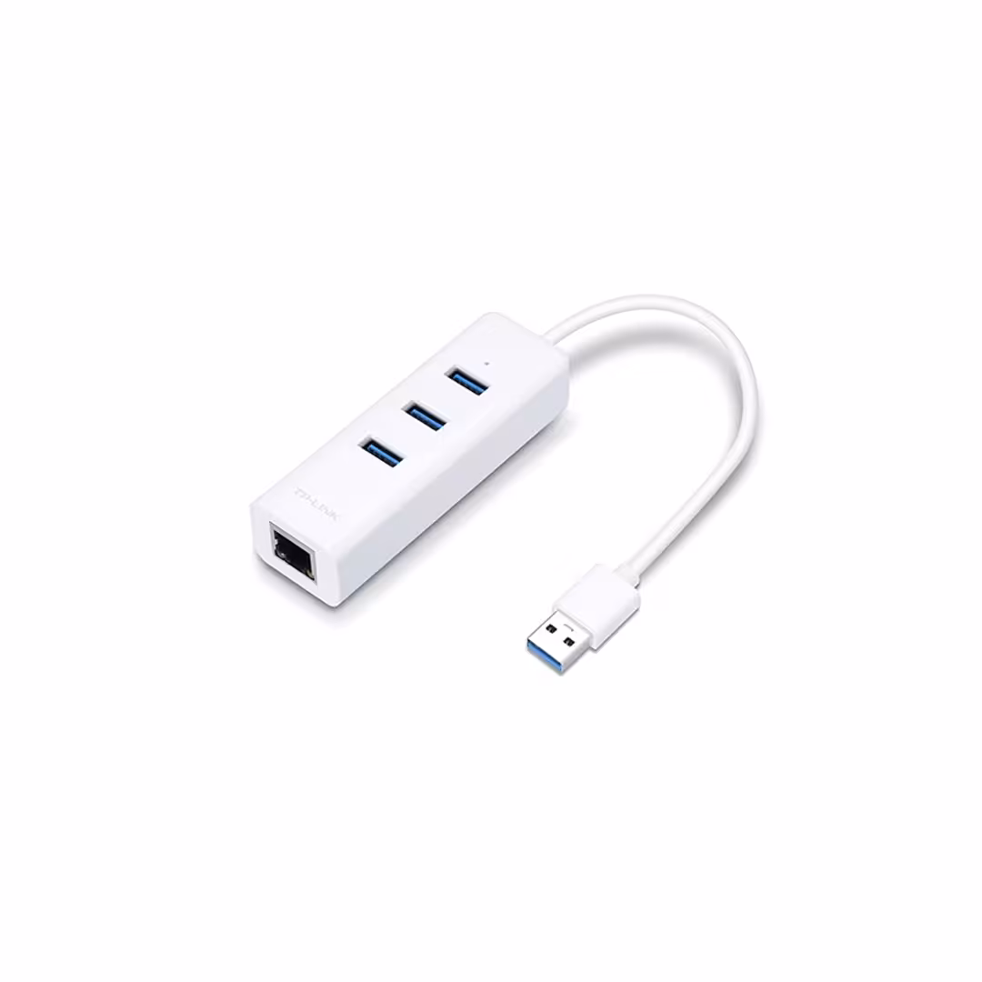 هاب USB 3.0 سه پورت و مبدل شبکه تی پی لینک مدل TPLink UE330