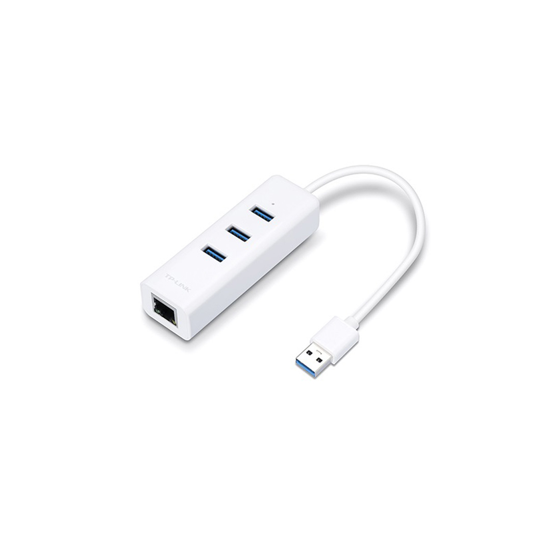 هاب USB 3.0 سه پورت و مبدل شبکه تی پی لینک مدل TPLink UE330