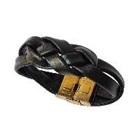 دستبند چرمی بافته شده 