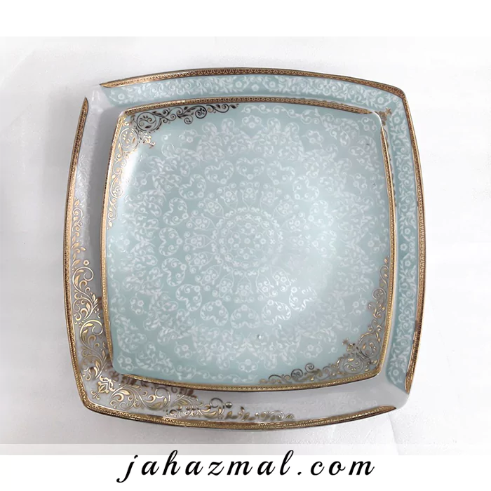 سرویس چینی پردیس طرح دنیا فیروزه ای 30 پارچه کد 190i