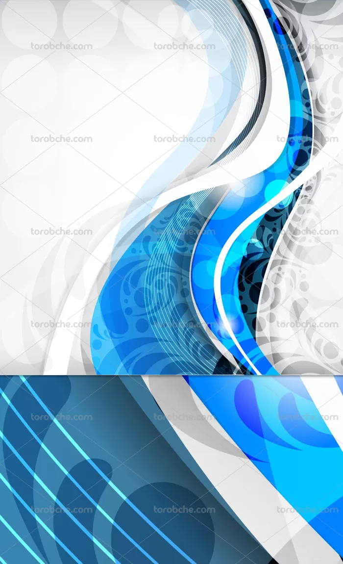 وکتور بکگراند انتزاعی خطوط آبی رنگ | گرافیک با طعم تربچه