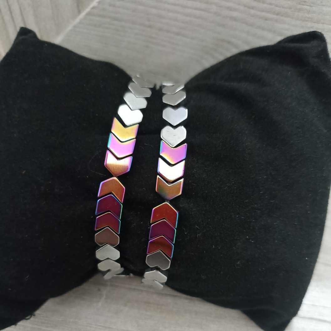 دستبندسنگ حدیدآبرنگی به صورت جفتی