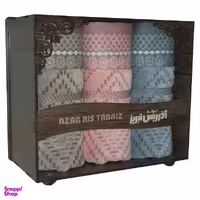 حوله دستی آذرریس تبریز مدل Vina سایز 40x80 سانتیمتر بسته 3 عددی