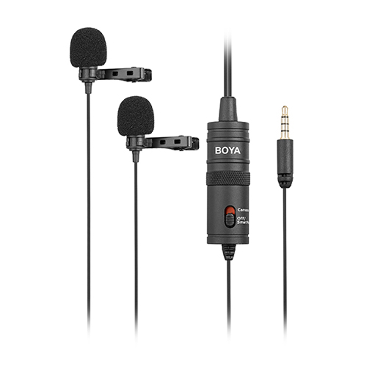 میکروفن یقه ای بویا BOYA BY-M1DM Dual Lavalier Microphone
