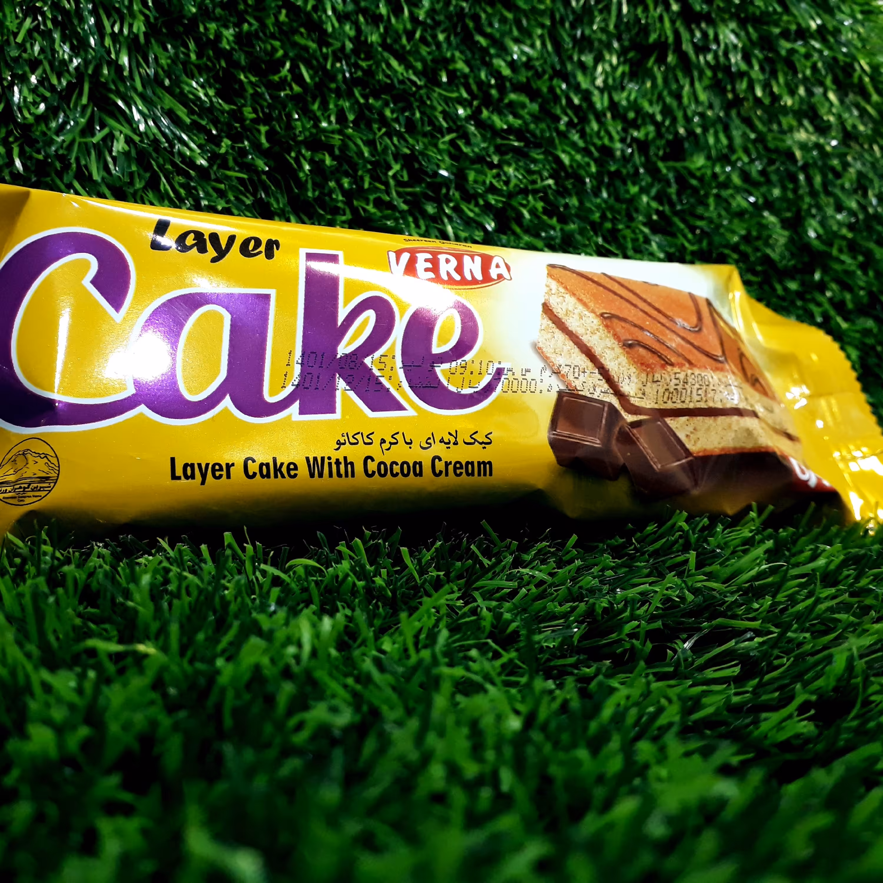 کیک لایه ای (تی تاب) ورنا هر کارتن حاوی 36 عدد کیک با کرم  کاکائویی 
