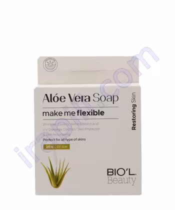 صابون آرایش پاک کن شیرکرمی آلوئه ورا، ضد التهاب، پوست های خشک بیول 100 گرم