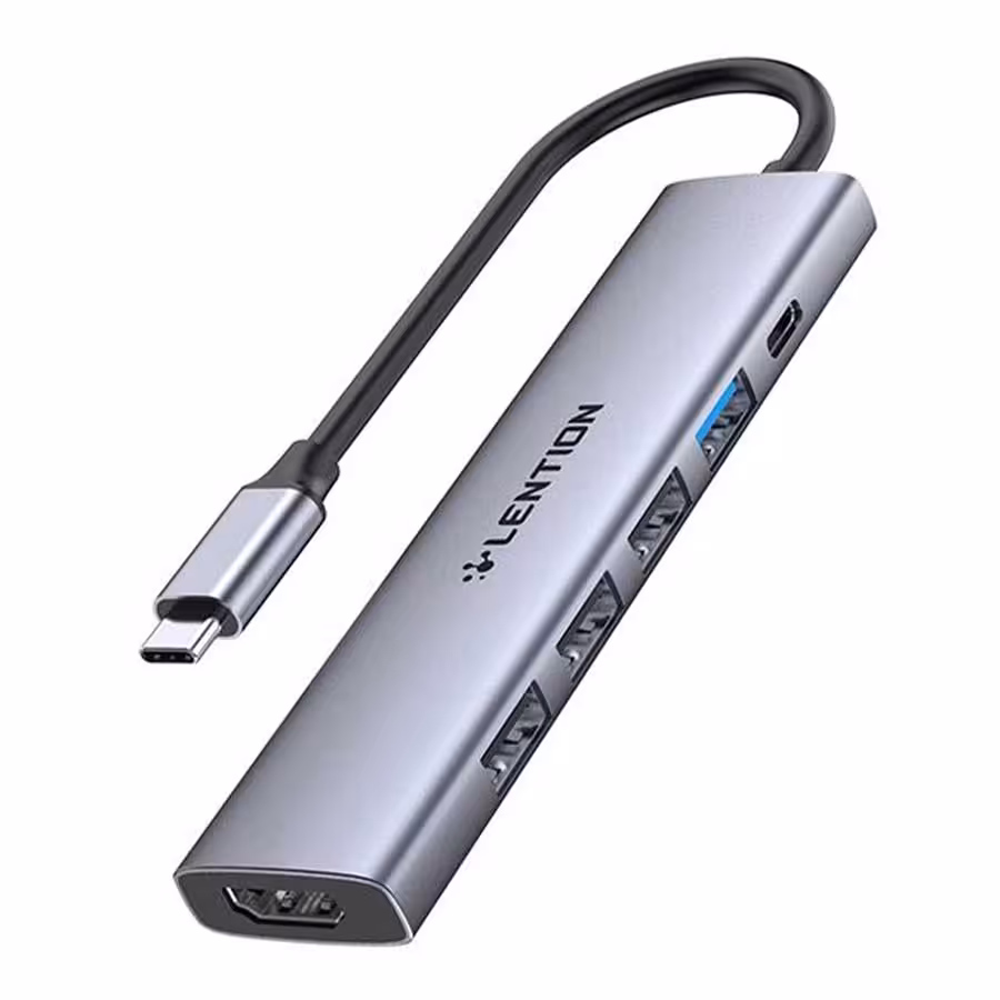 قیمت و خرید هاب و داک استیشن USB-C شش پورت لنشن مدل CH17 | یاس ارتباط