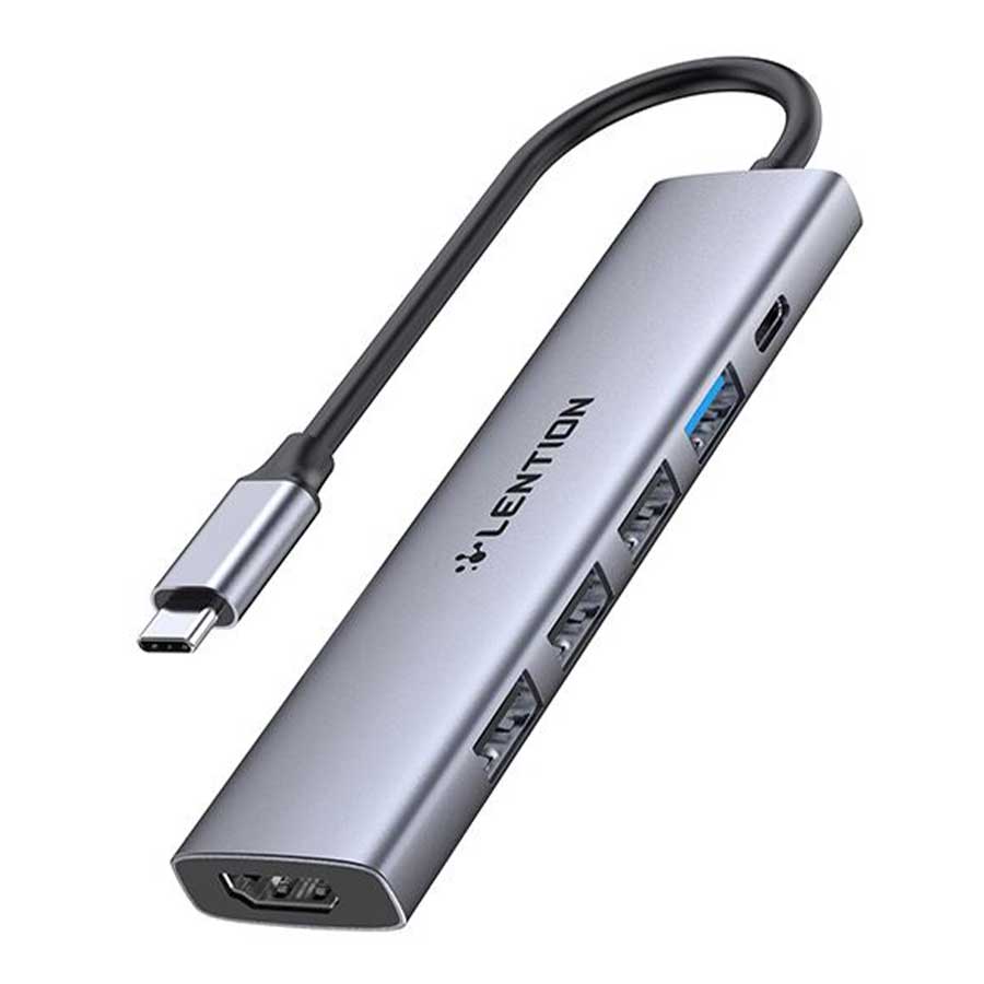 قیمت و خرید هاب و داک استیشن USB-C شش پورت لنشن مدل CH17 | یاس ارتباط