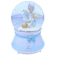 گوی فانتزی بزرگ موزیکال سفید طرح شاهزاده و اسب تک شاخ